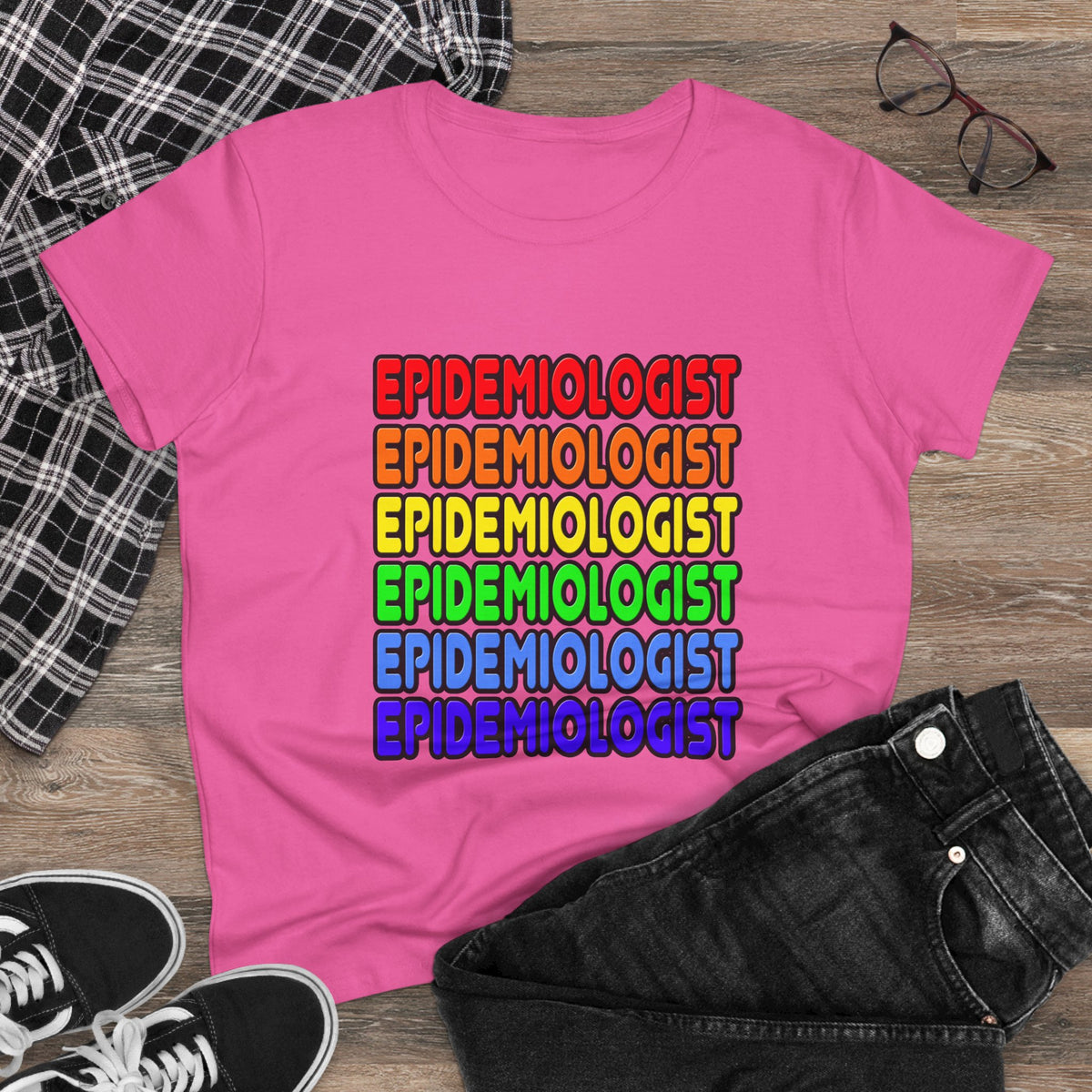 Rainbow Epidemiologist - Women's Midweight Cotton Tee