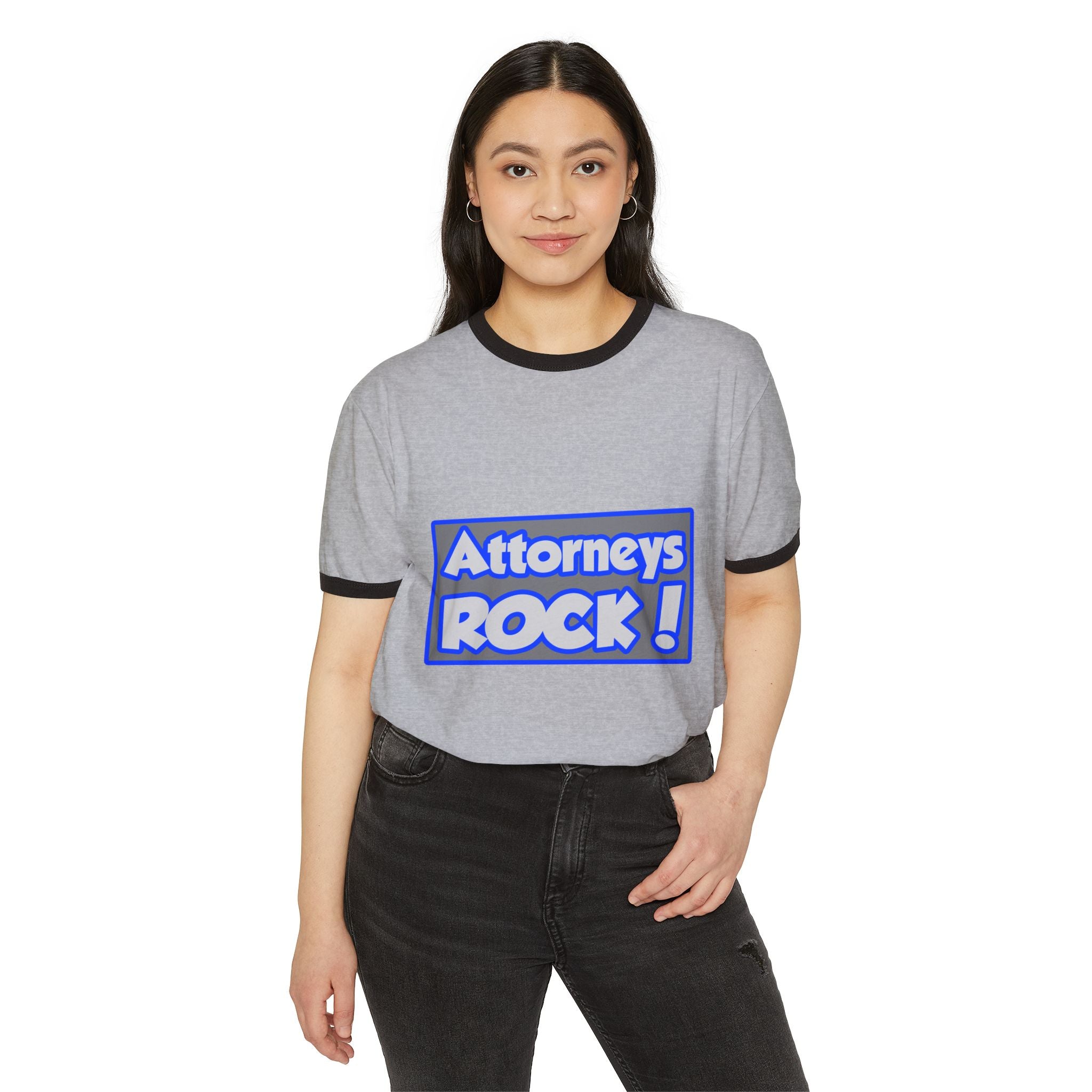 Attorneys Rock! - Unisex Cotton Ringer T-Shirt