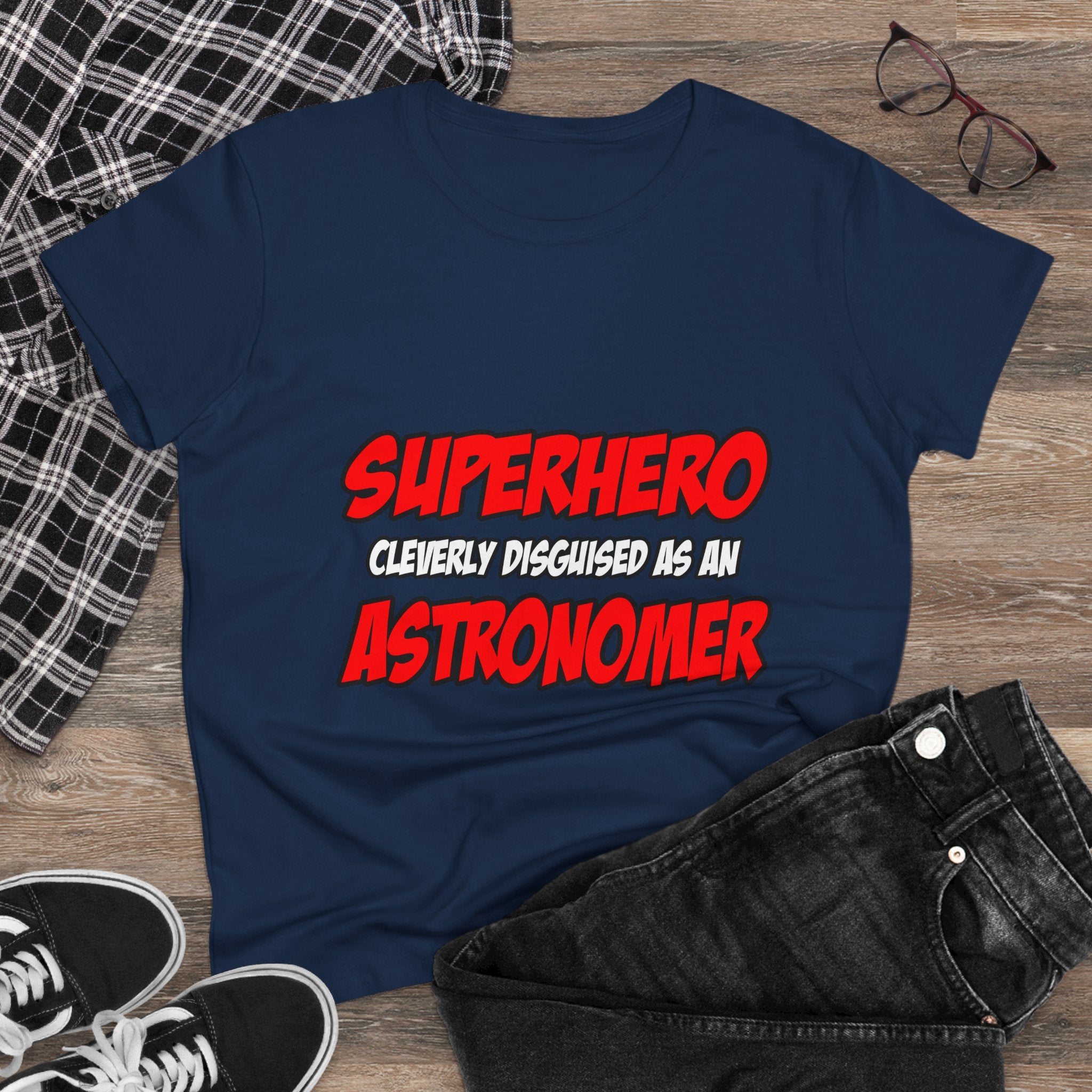 Superhero...Astronomer - Women's Midweight Cotton Tee