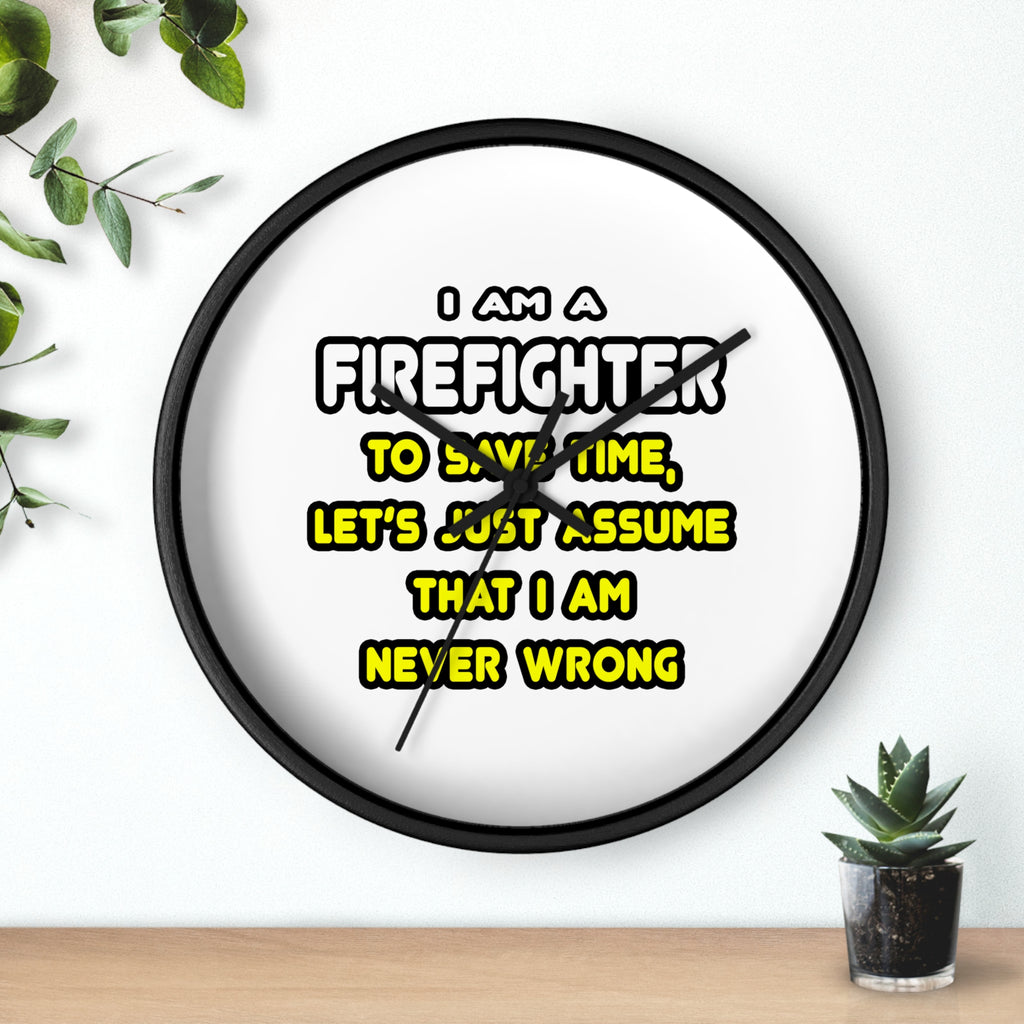 Funny Firefighter T Shirts and Gifts - Wall Clock
