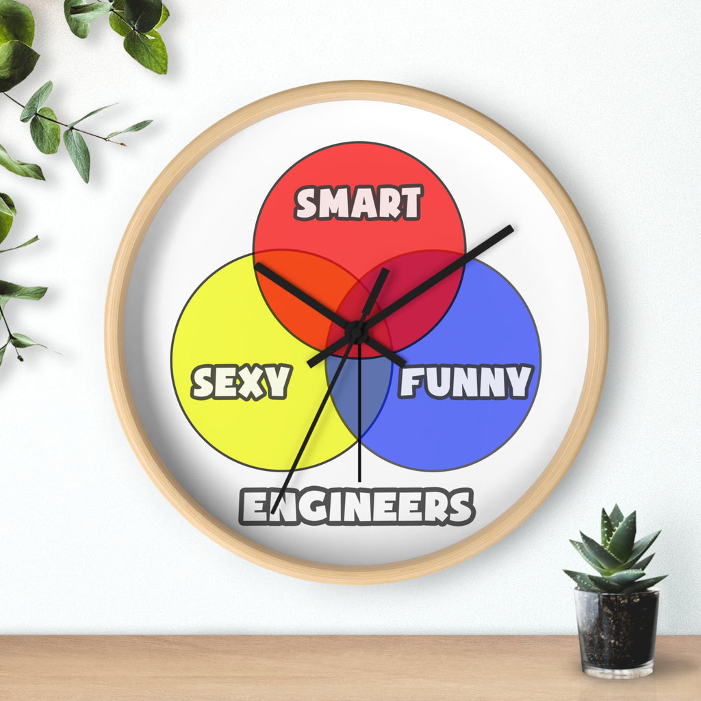 Venn Diagram .. Engineers - Wall Clock