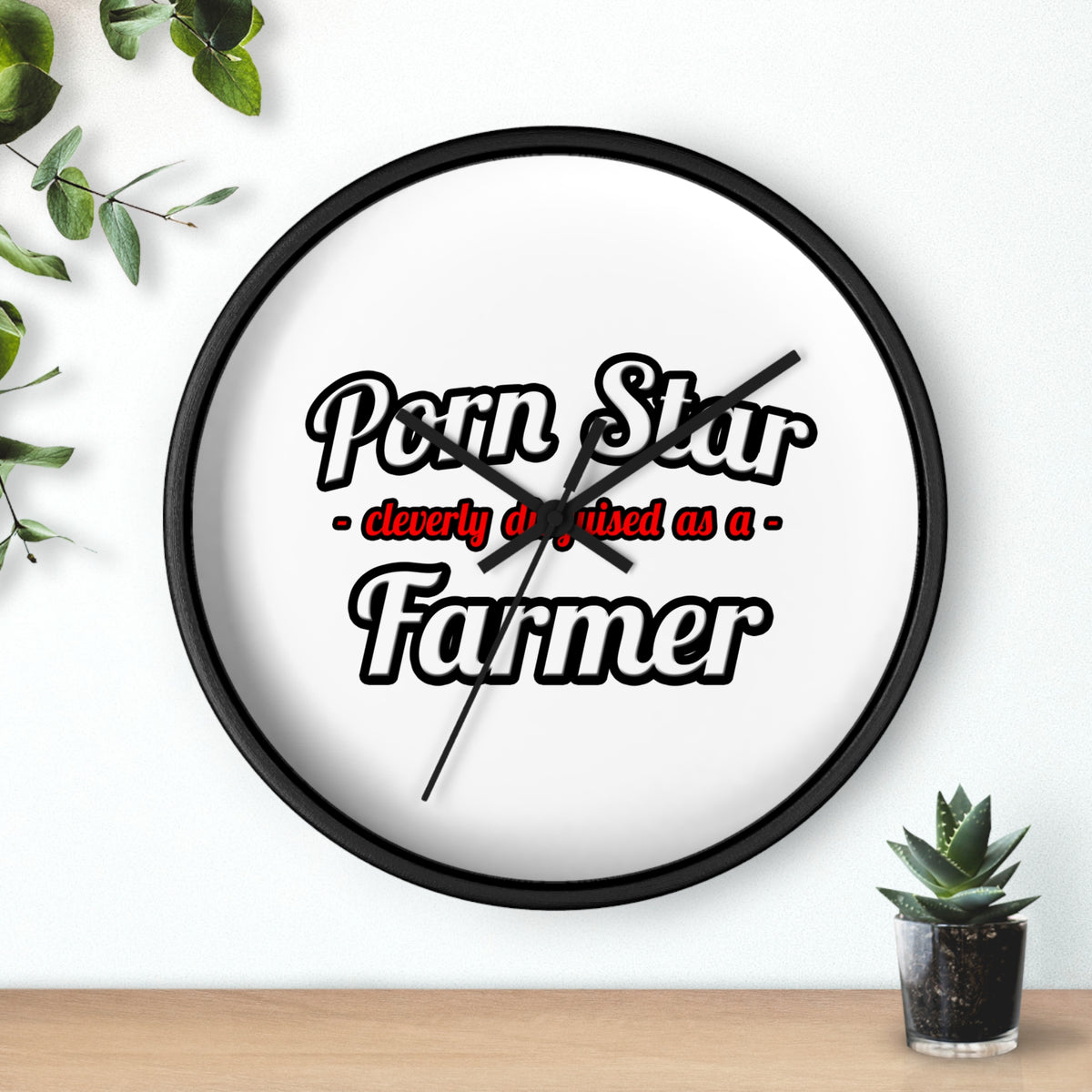 Porn Star...Farmer - Wall Clock
