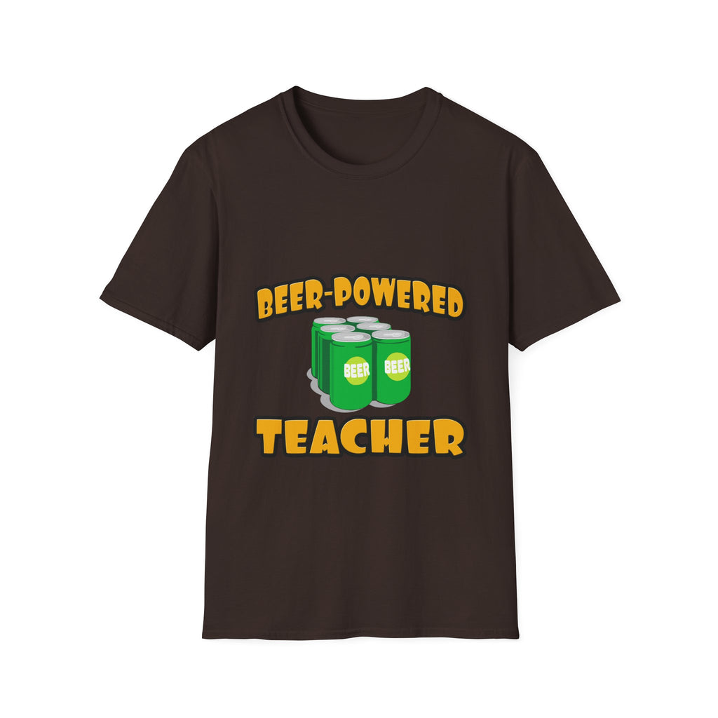 Beer Powered Teacher - Unisex Softstyle T-Shirt