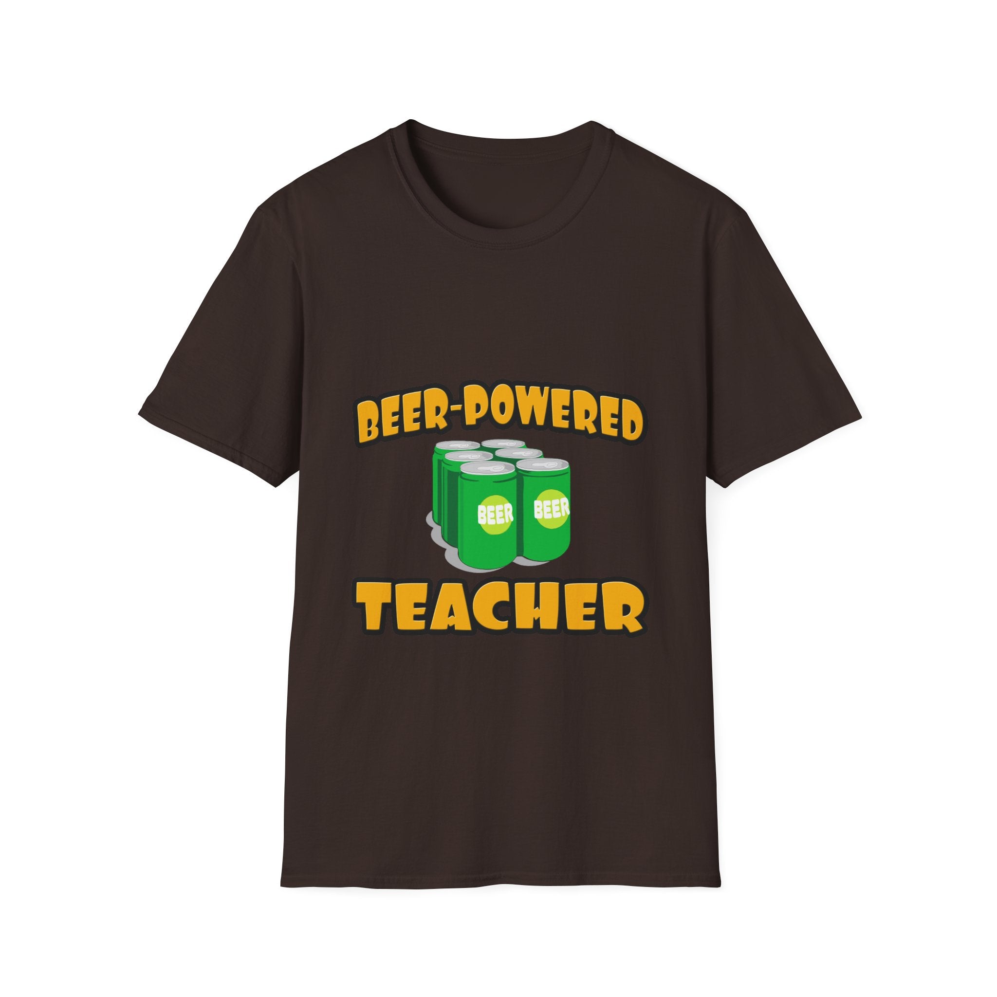 Beer Powered Teacher - Unisex Softstyle T-Shirt