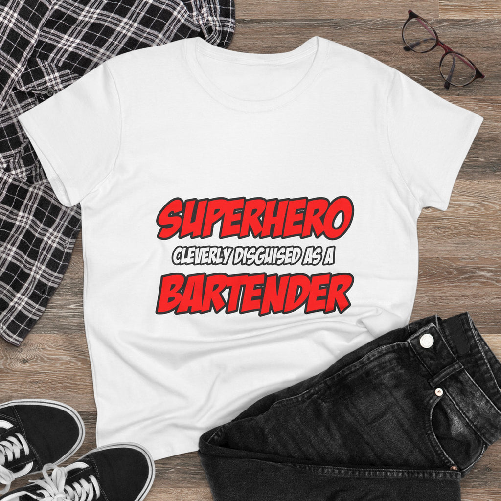 Superhero...Bartender - Women's Midweight Cotton Tee