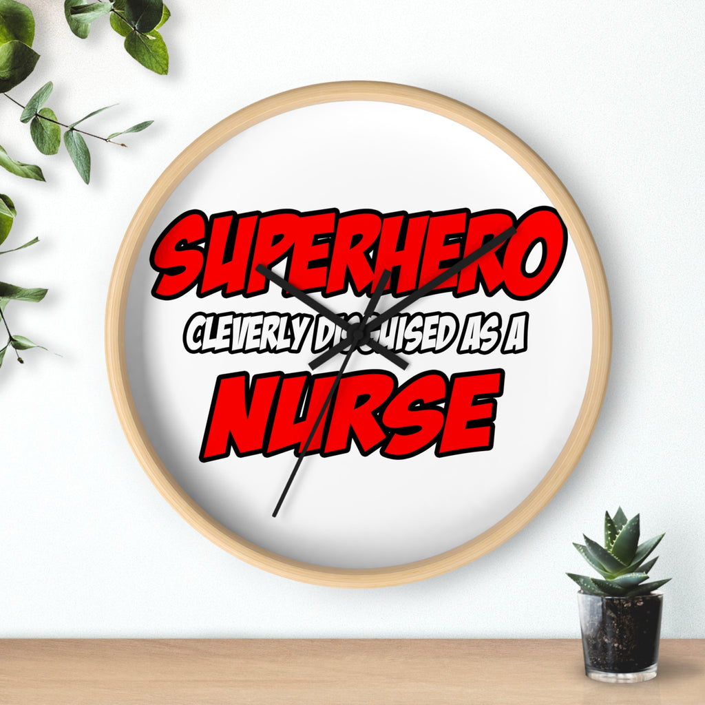 Superhero...Nurse - Wall Clock