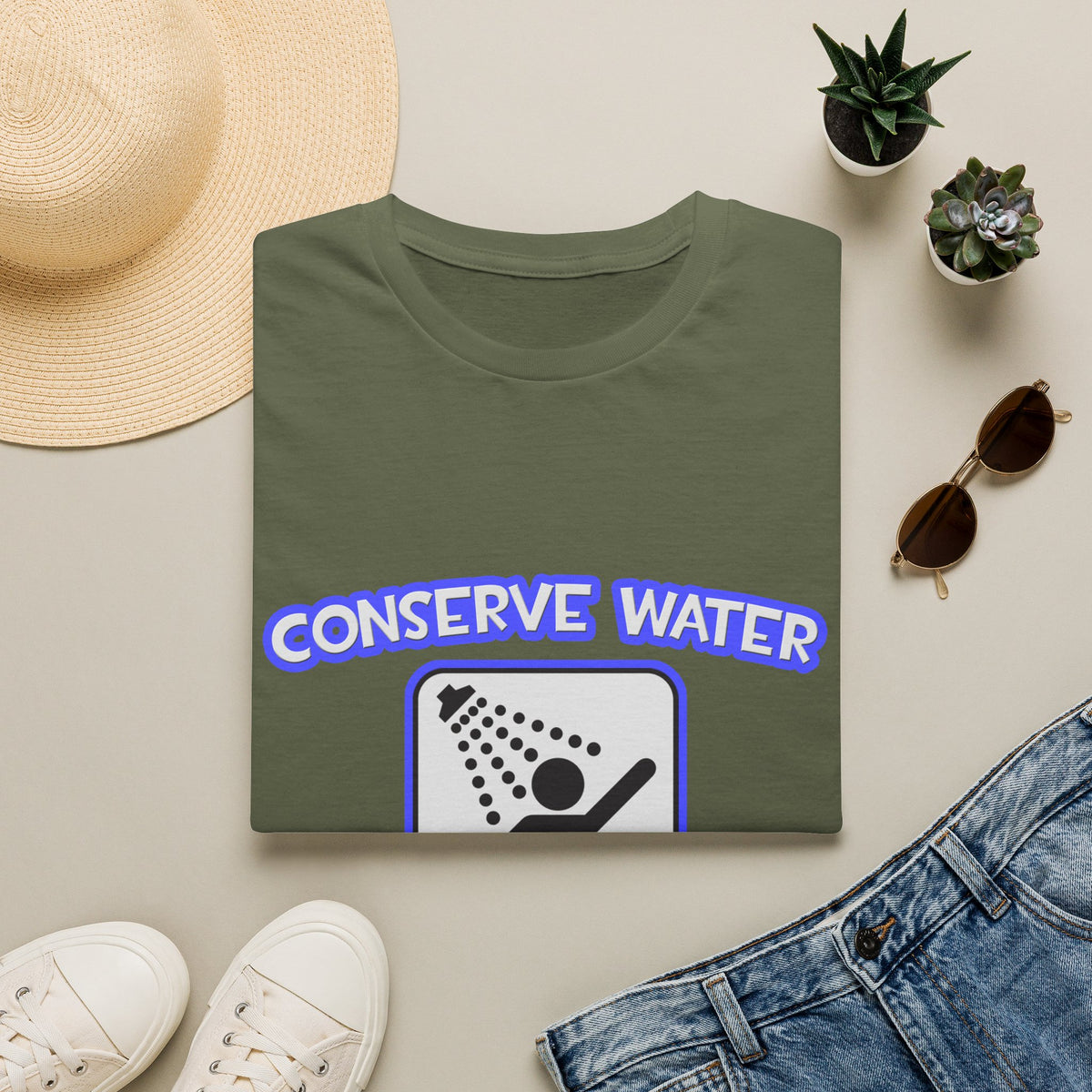 Conserve Water .. Shower With a Teacher - Unisex Softstyle T-Shirt