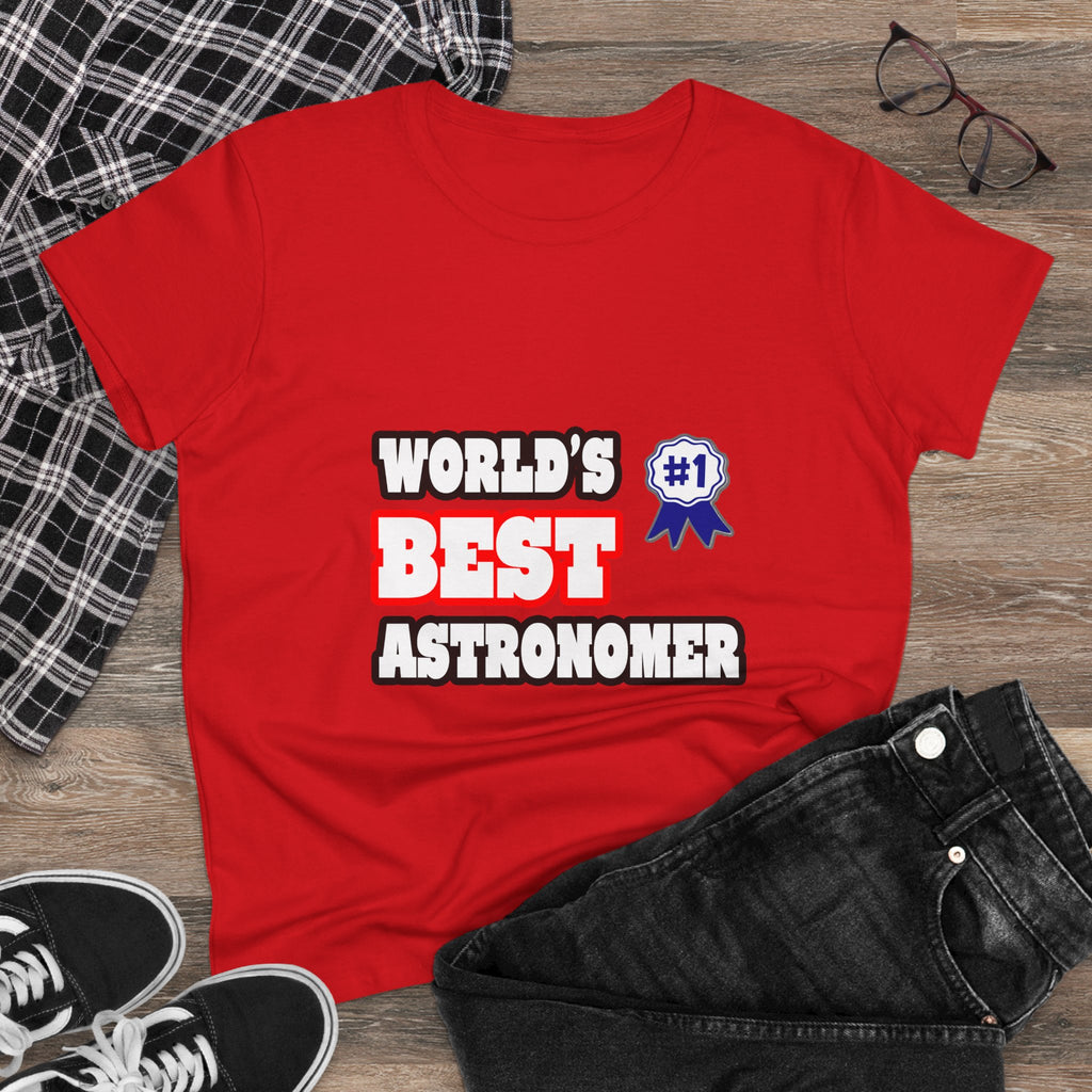 World's Best Astronomer - Women's Midweight Cotton Tee