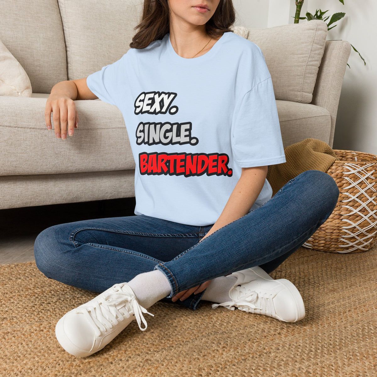 Sexy. Single. Bartender - Unisex Softstyle T-Shirt