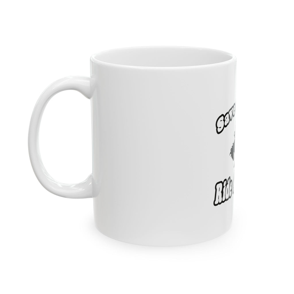 save horse ride teacher - Ceramic Mug, (11oz, 15oz)