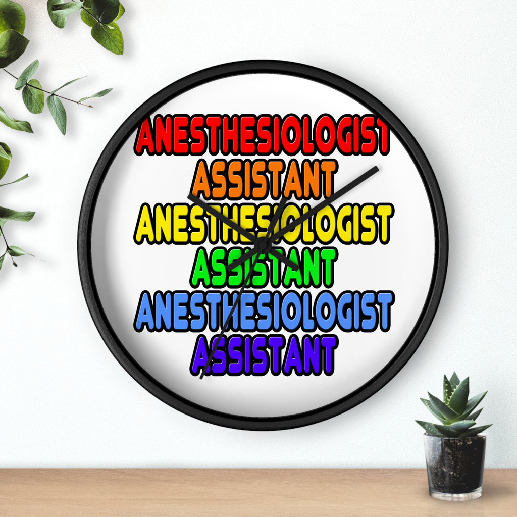 Rainbow Anesthesiologist Assistant - Wall Clock