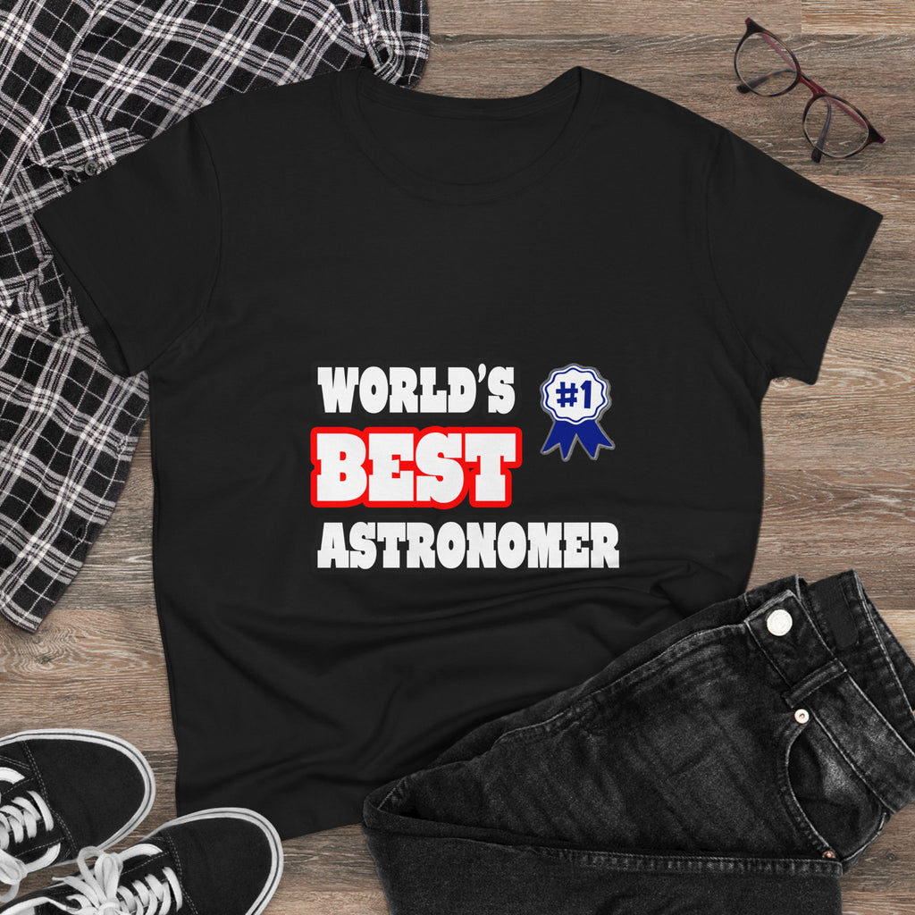 World's Best Astronomer - Women's Midweight Cotton Tee