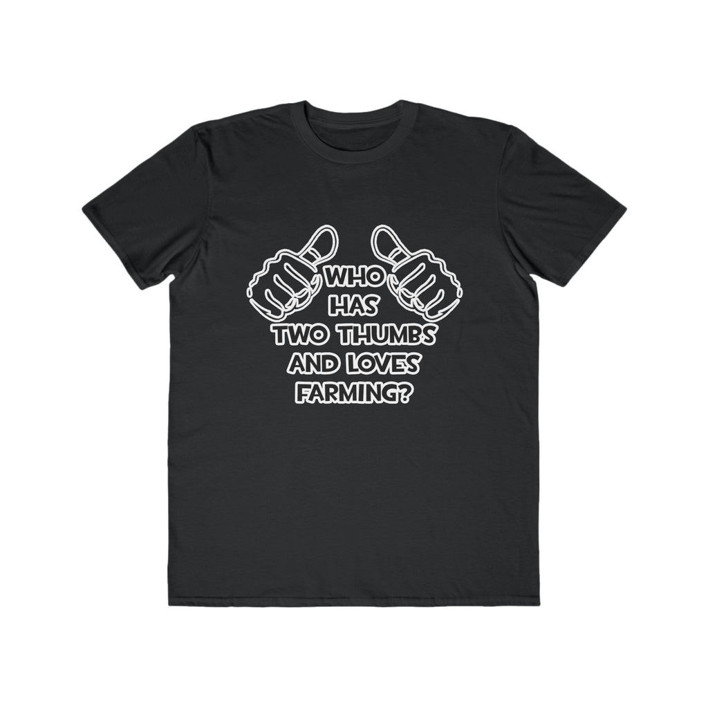 Two Thumbs and Loves Farming - Men's Lightweight Fashion Tee