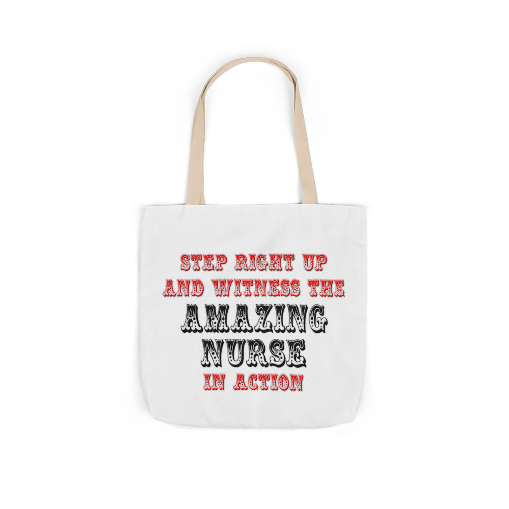 Amazing Nurse In Action - Canvas Tote Bag, 5-Color Straps