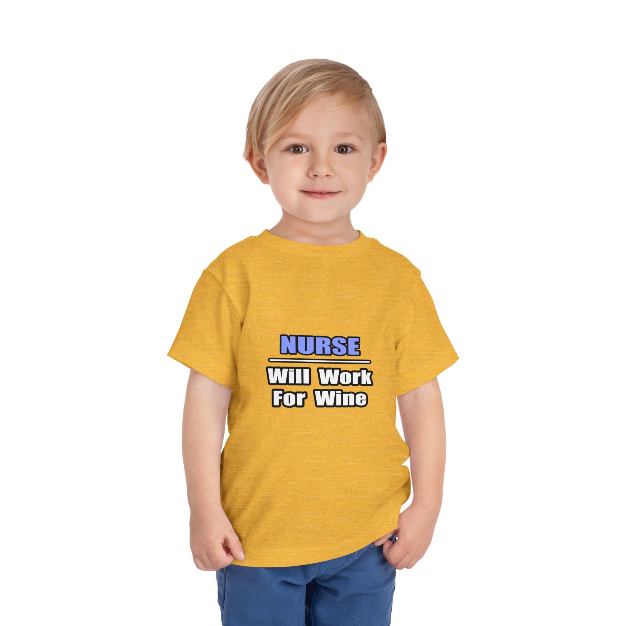 Nurse...Will Work For Wine - Toddler Short Sleeve Tee