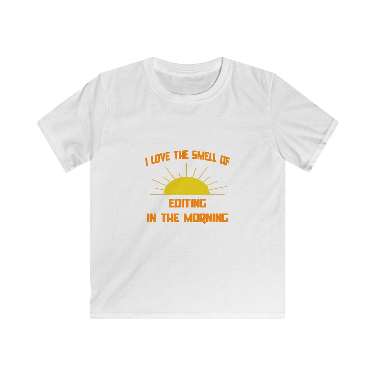 Smell of Editing in the Morning - Kids Softstyle Tee