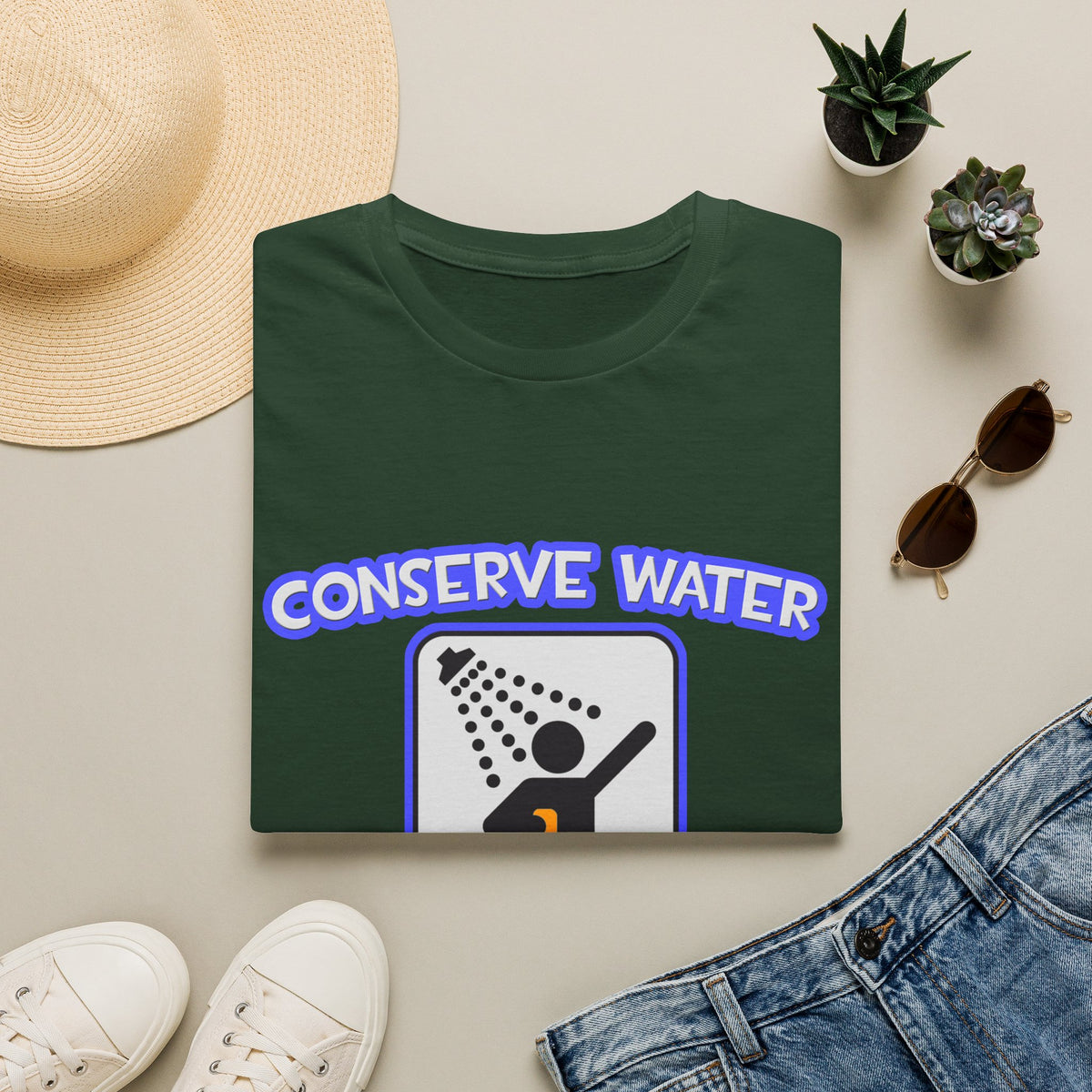 Conserve Water .. Shower With Aerospace Engineer - Unisex Softstyle T-Shirt