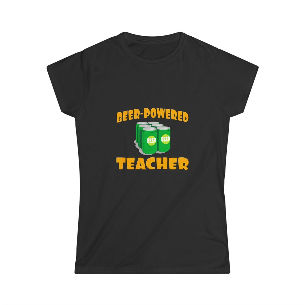 Beer Powered Teacher - Women's Softstyle Tee