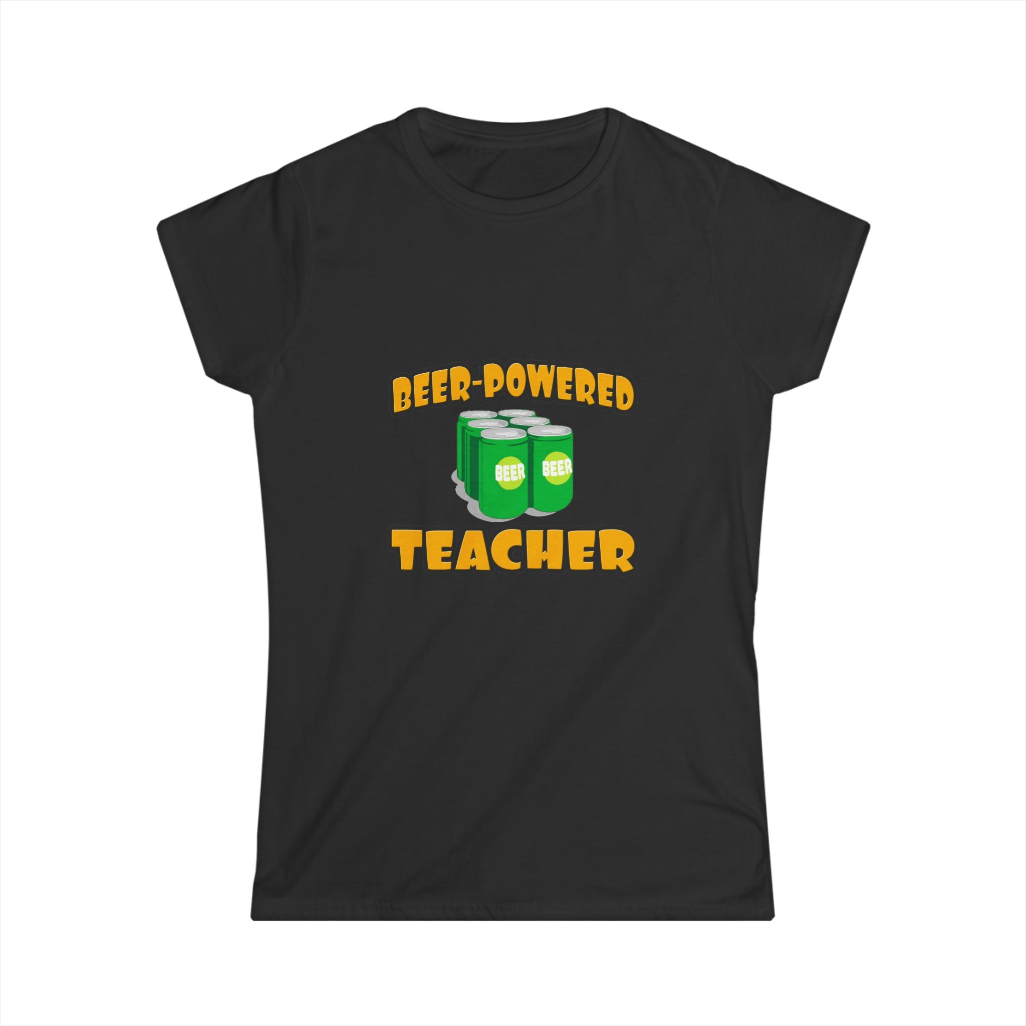 Beer Powered Teacher - Women's Softstyle Tee