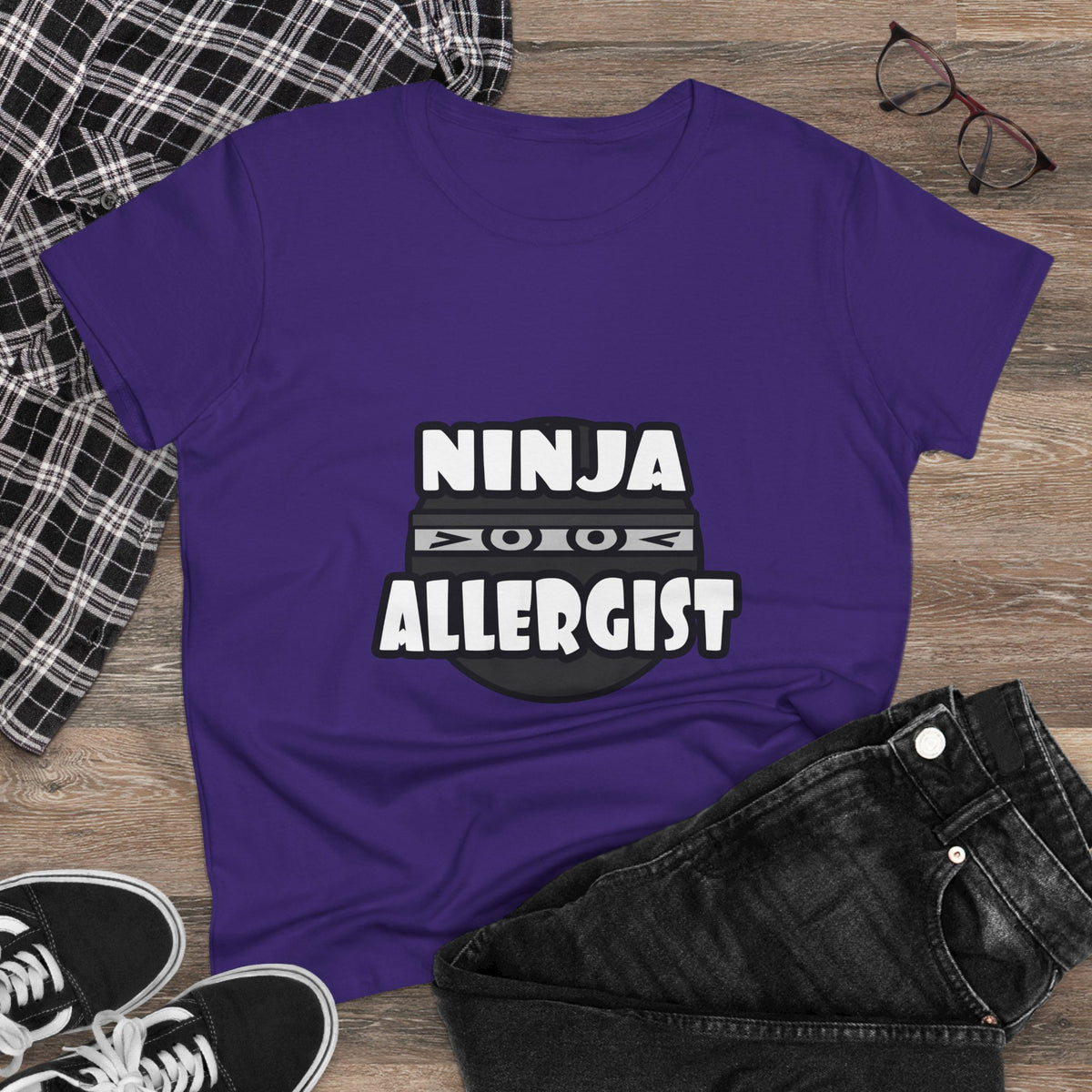 Ninja Allergist - Women's Midweight Cotton Tee