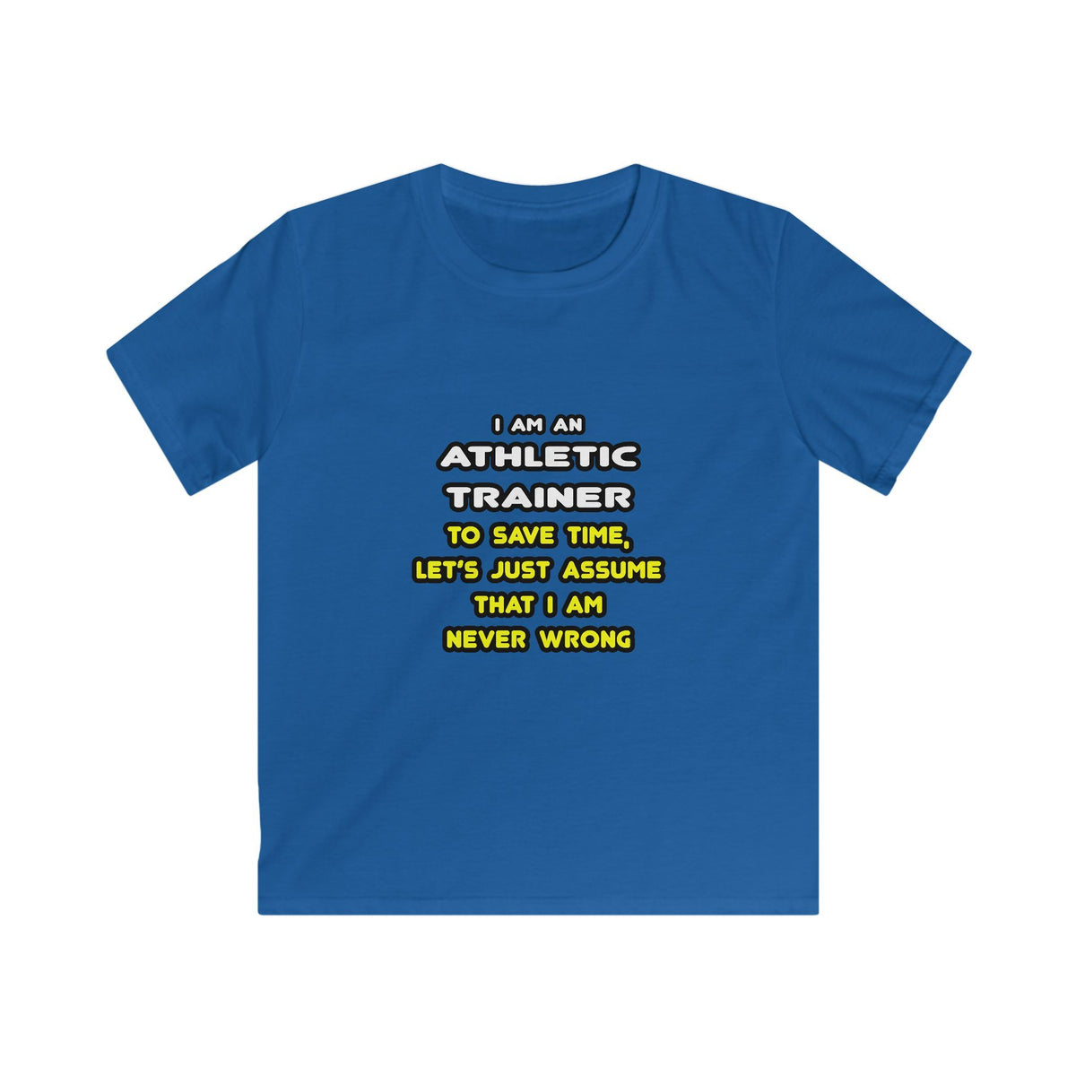 Funny Athletic Trainer T Shirts - Kids Softstyle Tee