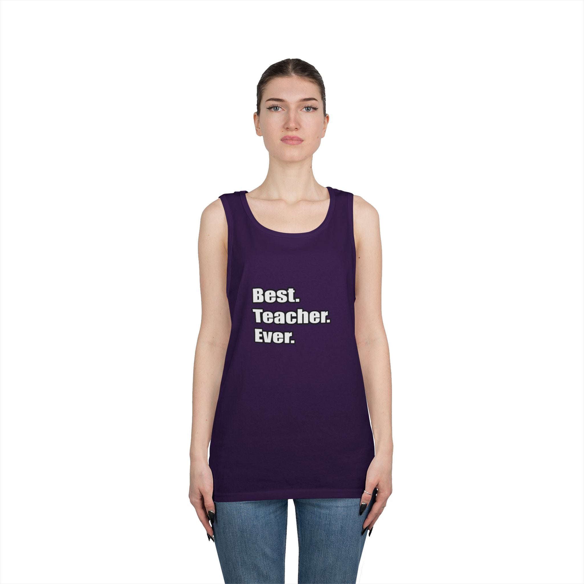 best teacher ever - Unisex Heavy Cotton Tank Top