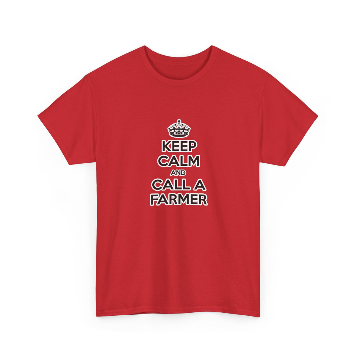 Keep Calm and Call a Farmer - Unisex Heavy Cotton Tee