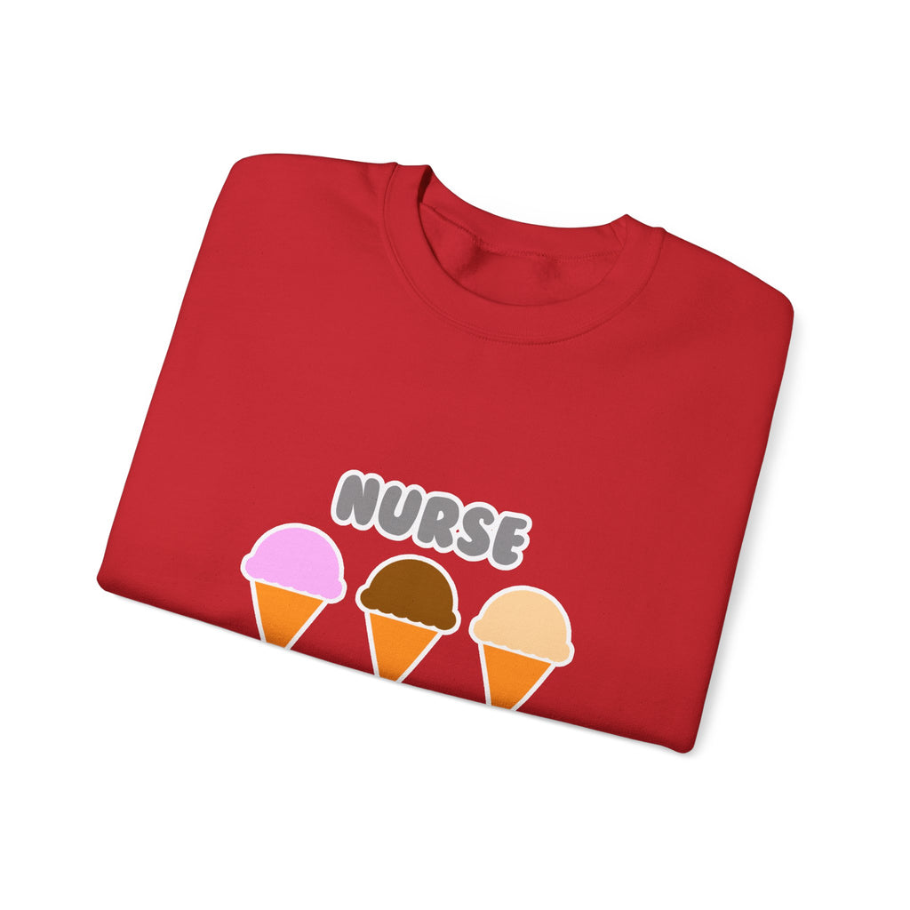 Nurse ... Will Work For Ice Cream - Unisex Heavy Blend™ Crewneck Sweatshirt
