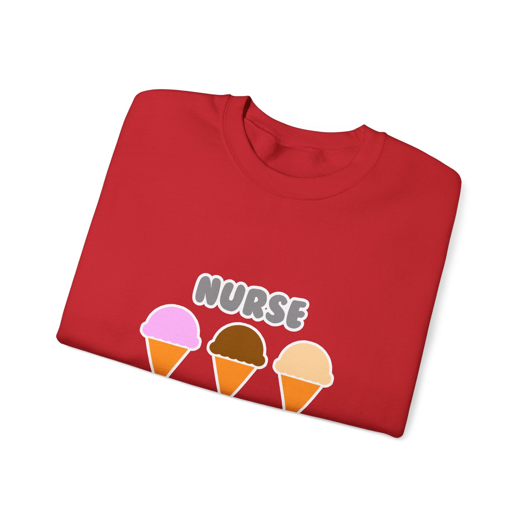 Nurse ... Will Work For Ice Cream - Unisex Heavy Blend™ Crewneck Sweatshirt