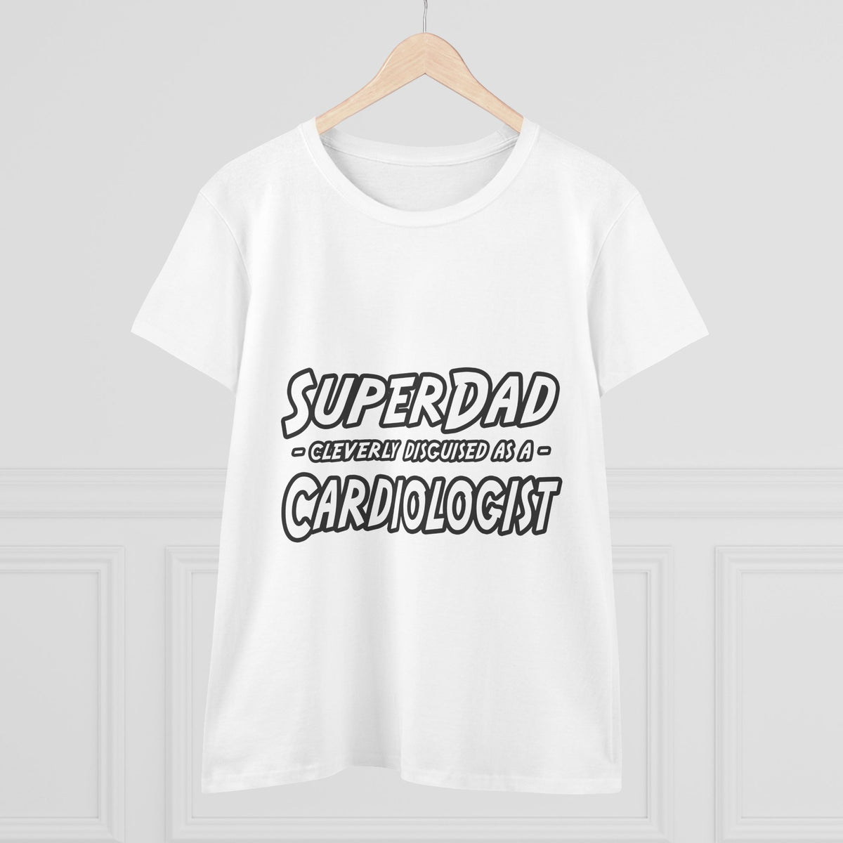 SuperDad...Cardiologist - Women's Midweight Cotton Tee