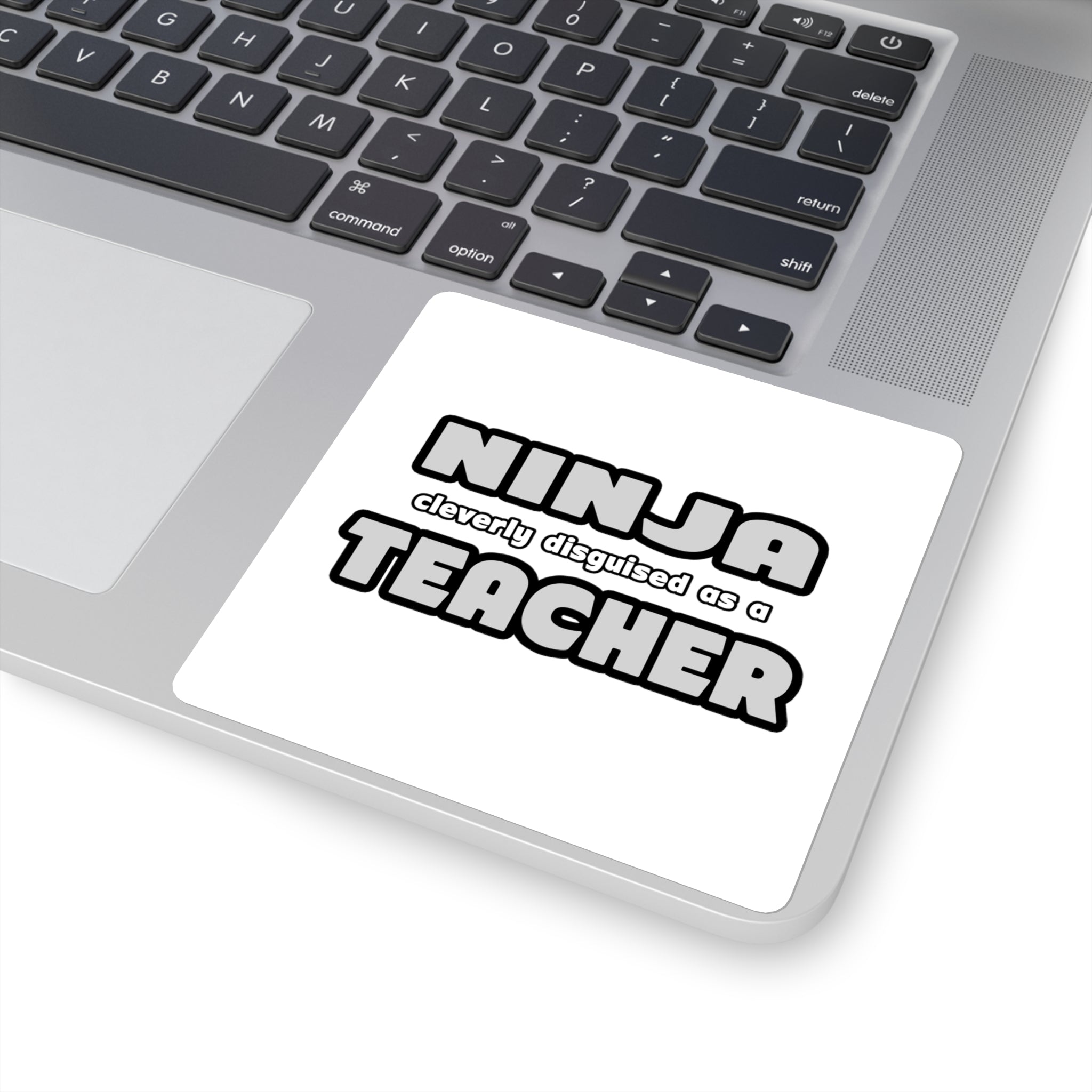 Ninja Cleverly Disguised As A Teacher - Square Stickers