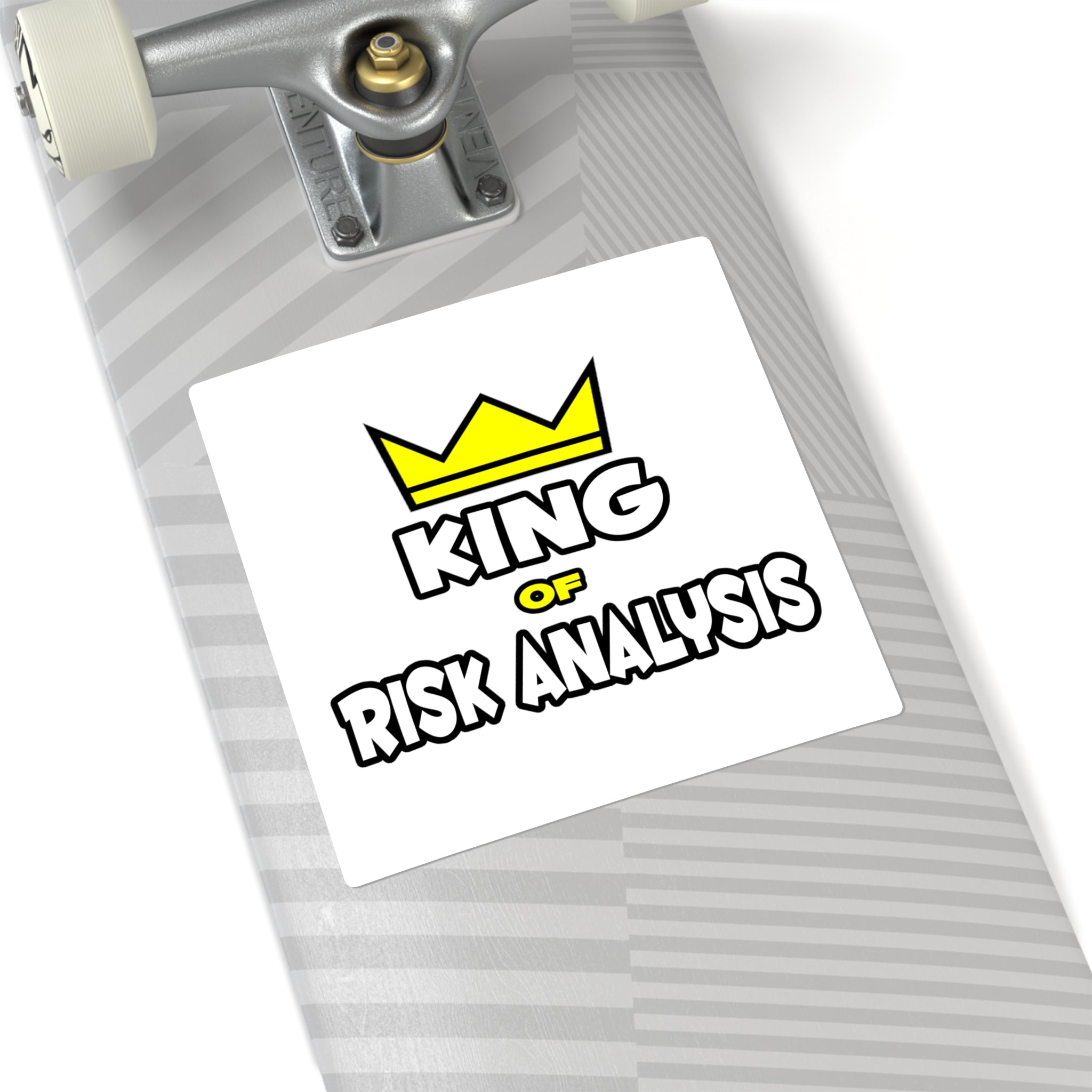 King of Risk Analysis - Square Stickers