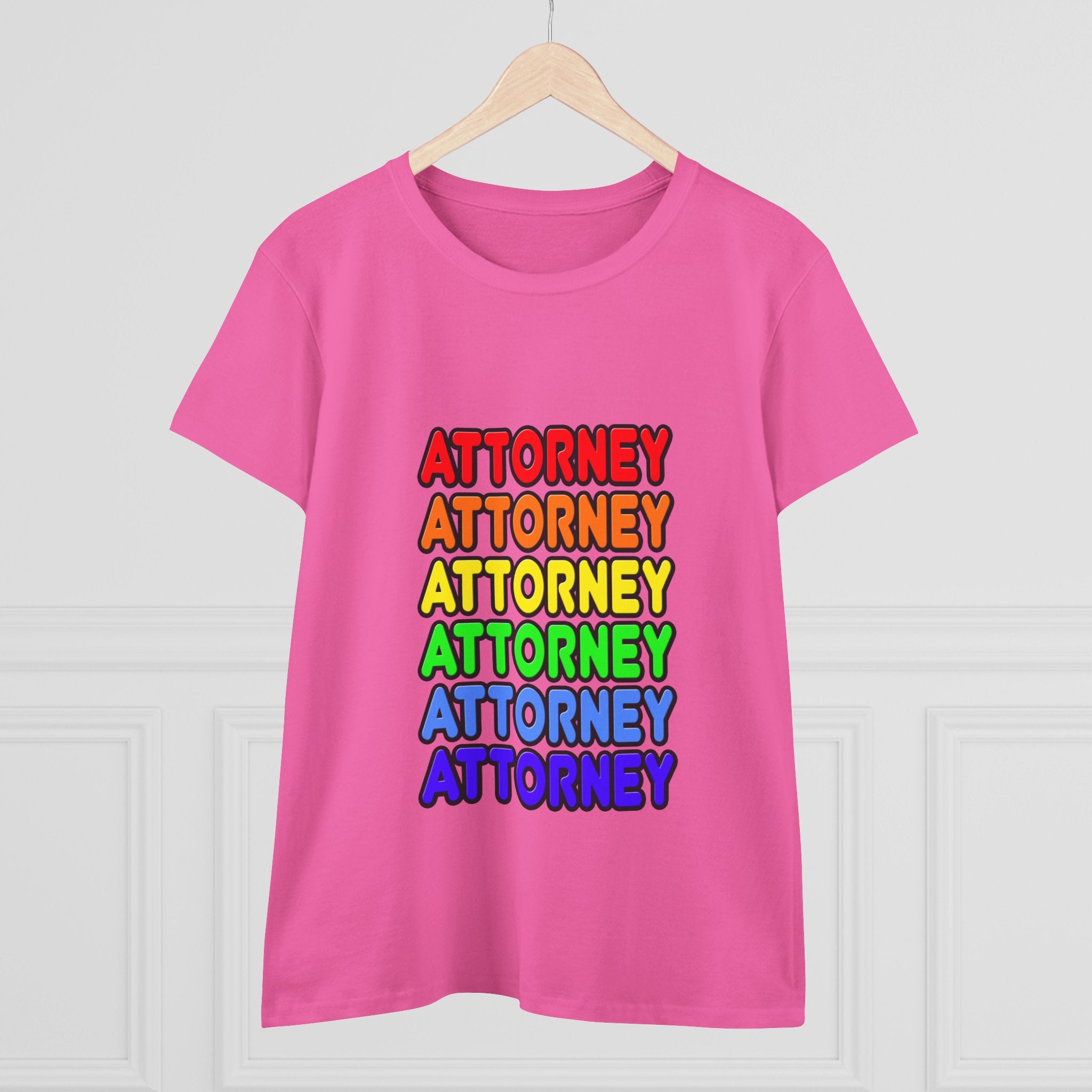 Rainbow Attorney - Women's Midweight Cotton Tee