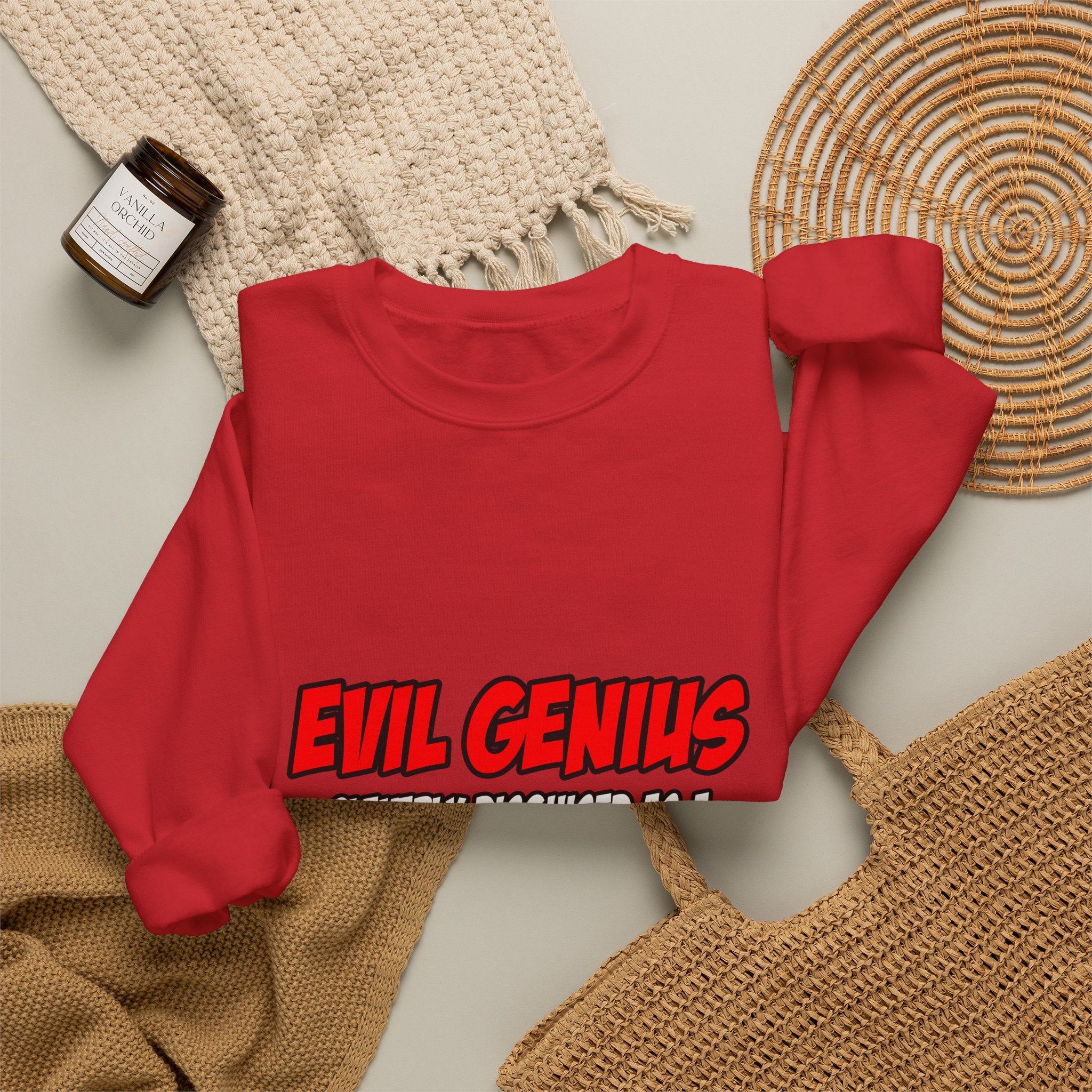 Evil Genius...Teacher - Unisex Heavy Blend™ Crewneck Sweatshirt