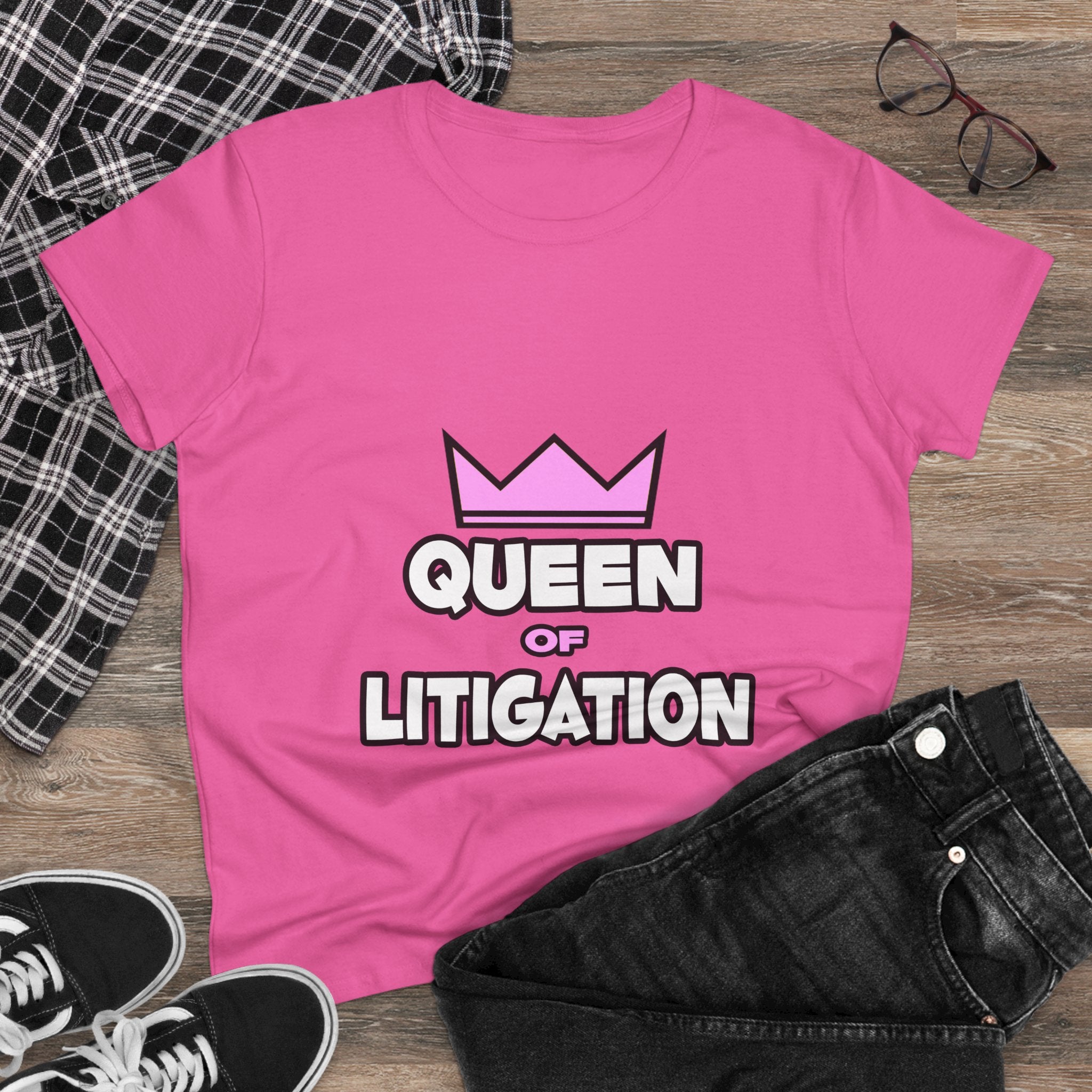 Queen of Litigation - Women's Midweight Cotton Tee