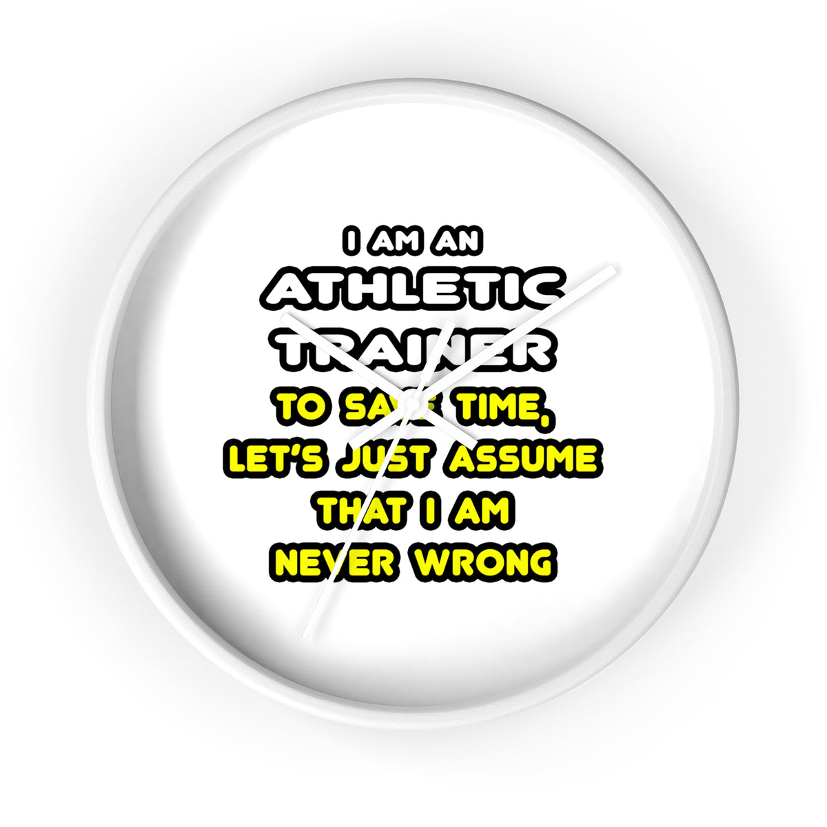 Funny Athletic Trainer T Shirts - Wall Clock