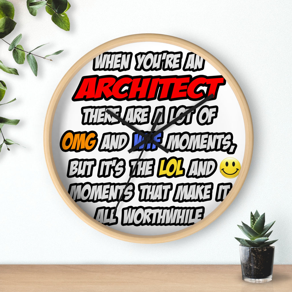 Architect .. OMG WTF LOL - Wall Clock