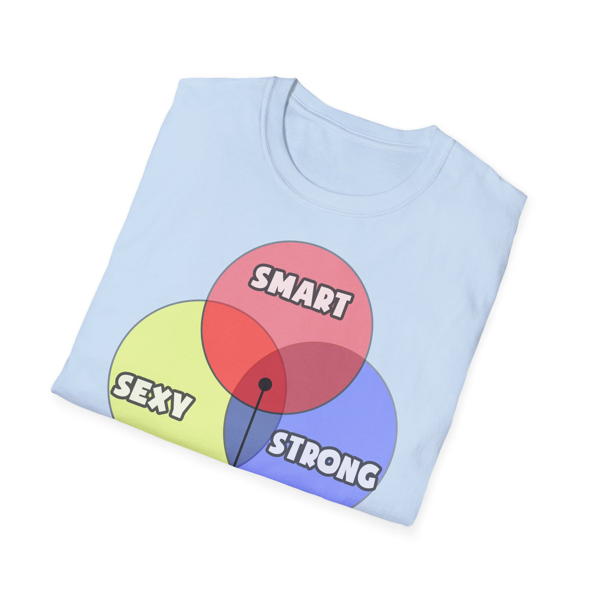 Venn Diagram .. Cardiovascular Technologists - Unisex Softstyle T-Shirt