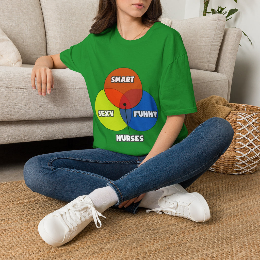 Venn Diagram .. Nurses - Unisex Softstyle T-Shirt