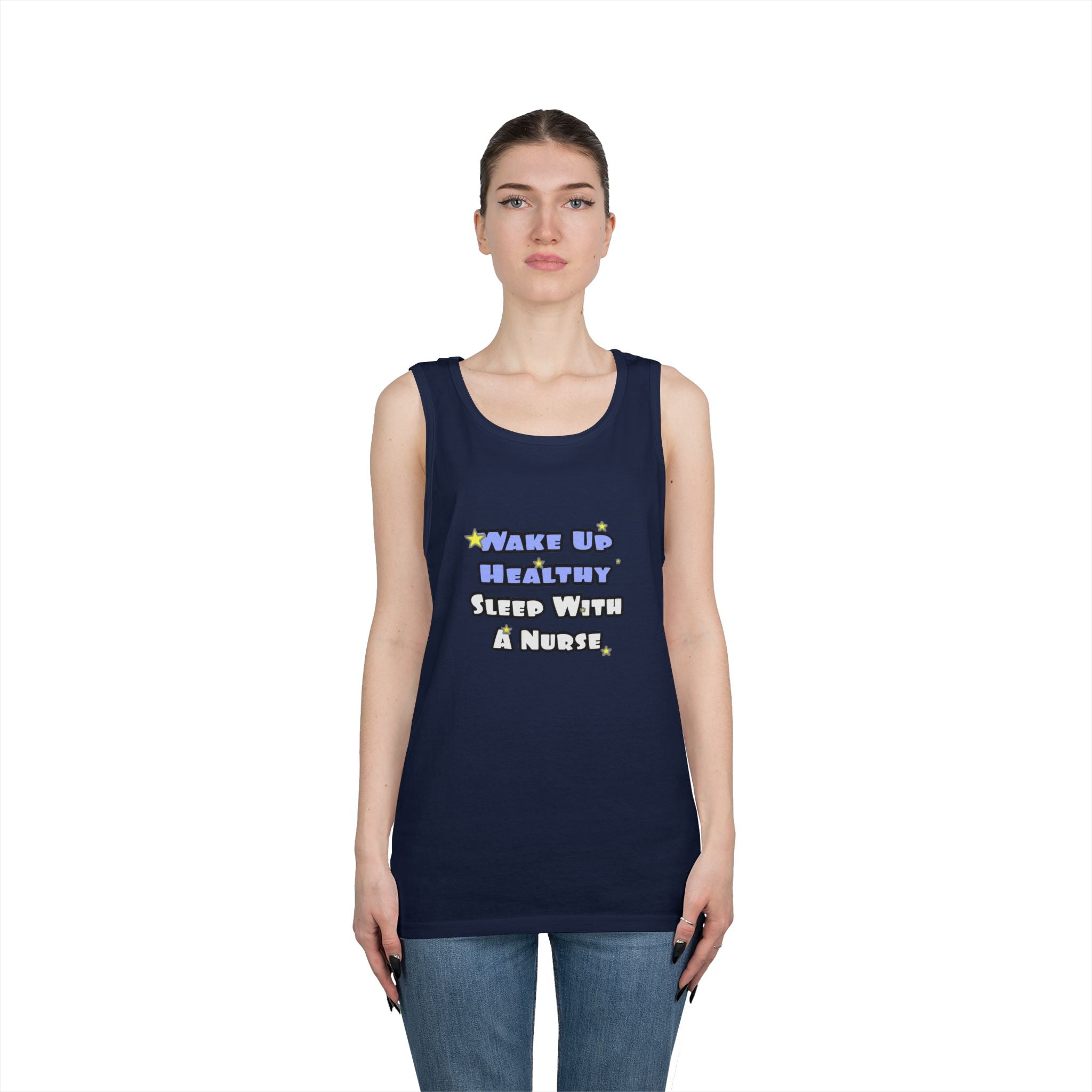 Wake Up Healthy...Sleep With a Nurse - Unisex Heavy Cotton Tank Top
