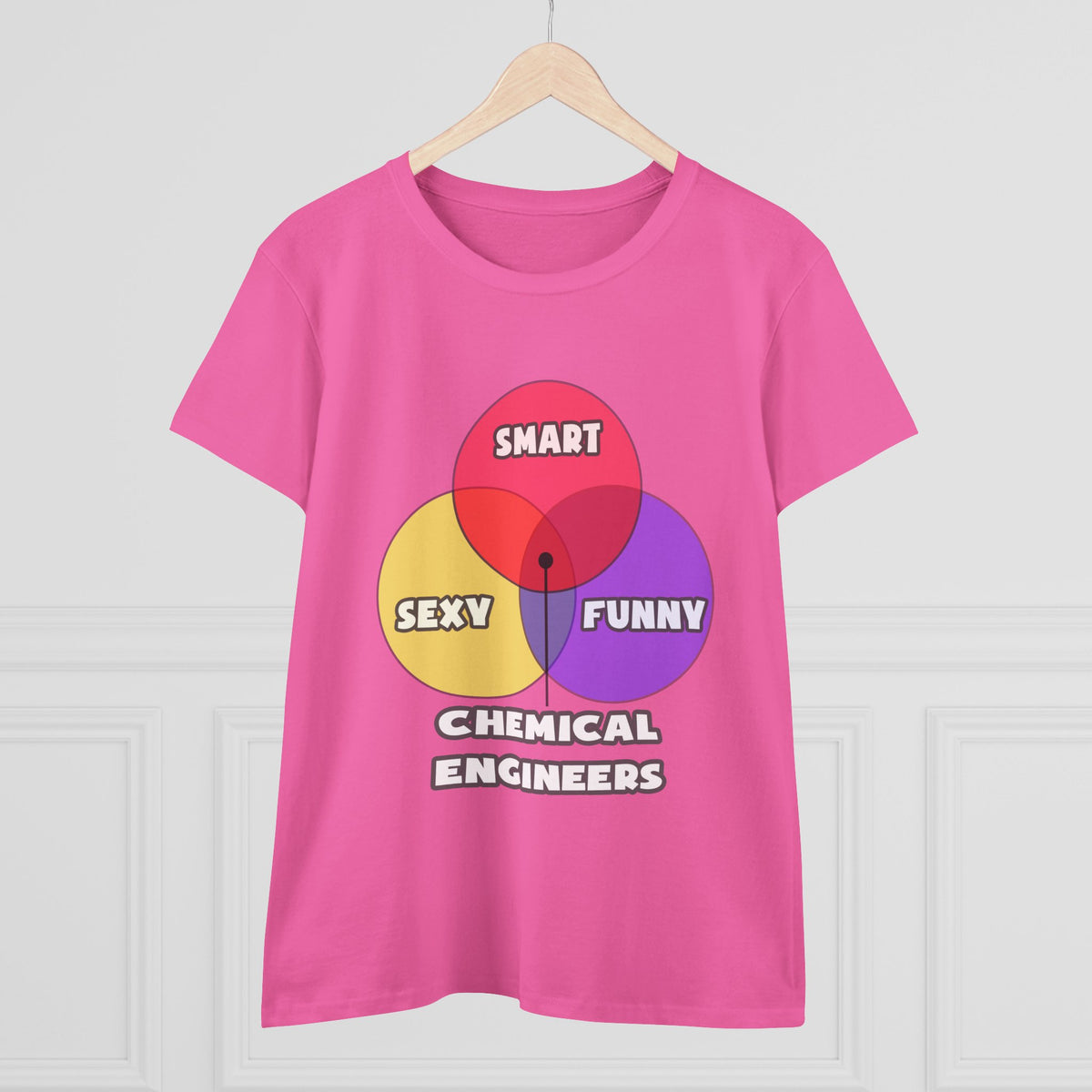 Venn Diagram .. Chemical Engineers - Women's Midweight Cotton Tee