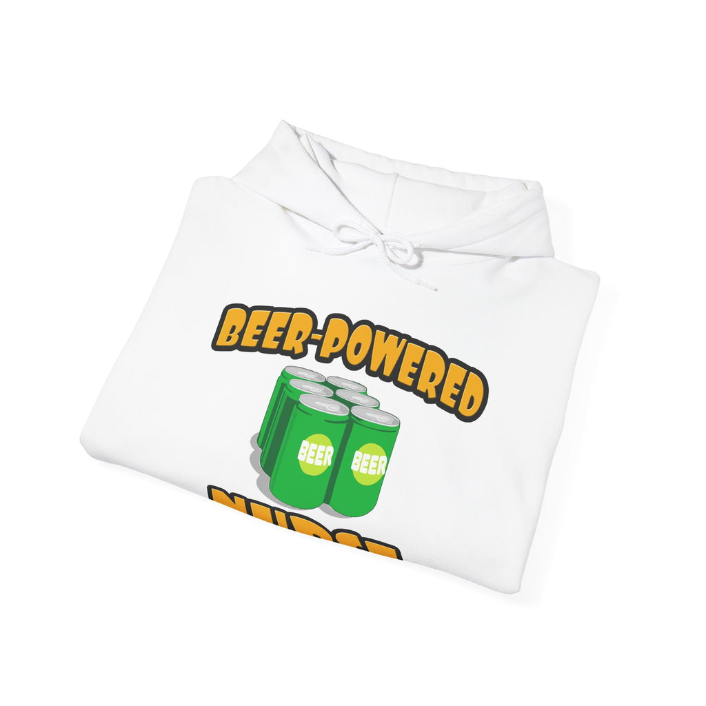 Beer Powered Nurse - Unisex Heavy Blend™ Hooded Sweatshirt