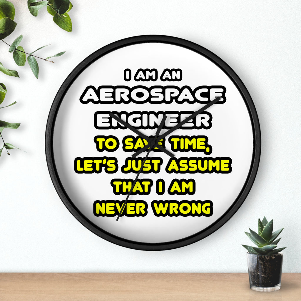 Funny Aerospace Engineer T Shirts and Gifts - Wall Clock