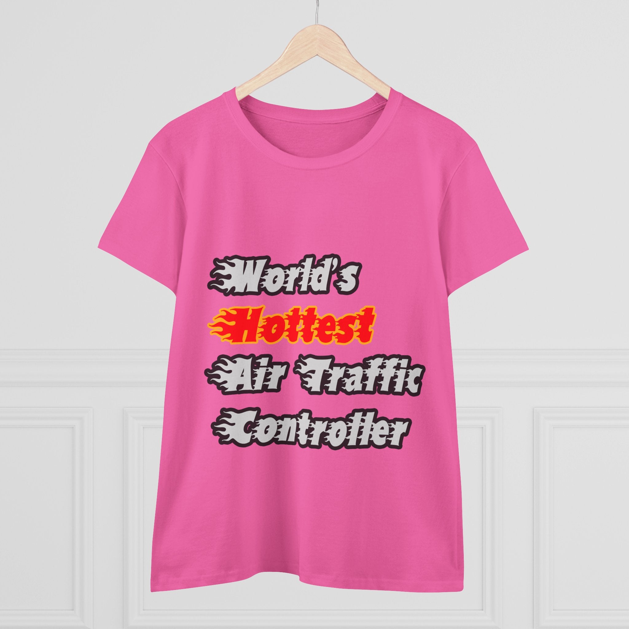 World's Hottest Air Traffic Controller - Women's Midweight Cotton Tee