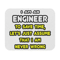 Funny Engineer T Shirts and Gifts - Mouse Pad (Rectangle)