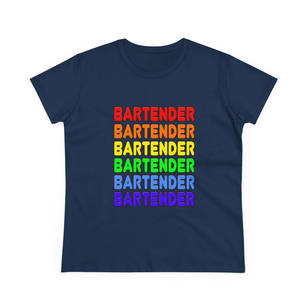 Rainbow Bartender - Women's Midweight Cotton Tee