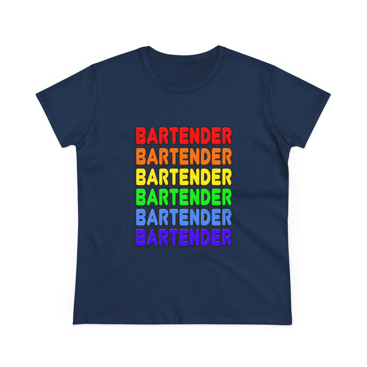 Rainbow Bartender - Women's Midweight Cotton Tee