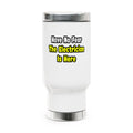 No Fear, The Electrician Is Here - Stainless Steel Travel Mug with Handle, 14oz