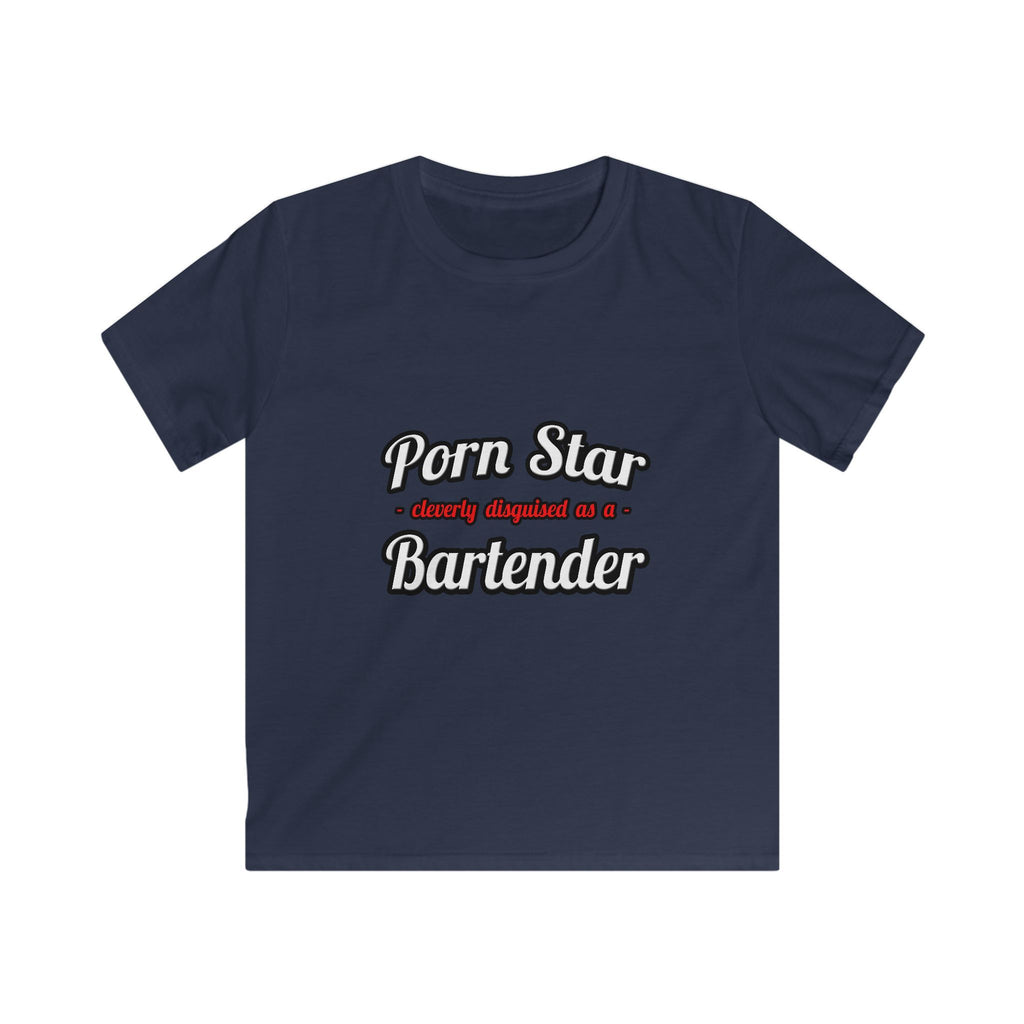 Porn Star... Bartender - Kids Softstyle Tee
