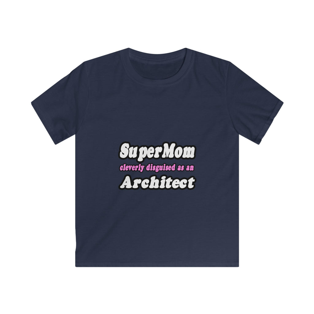 SuperMom...Architect - Kids Softstyle Tee